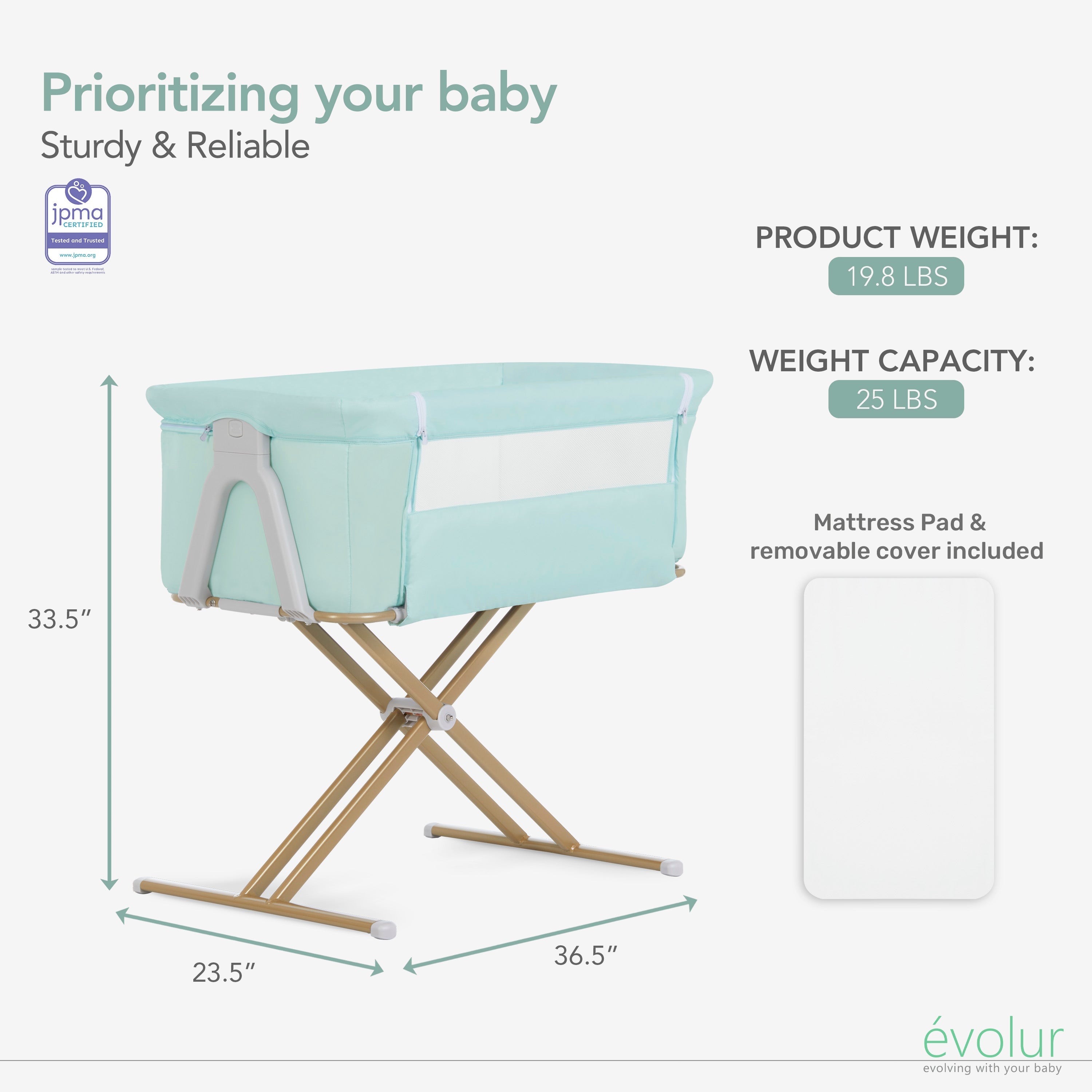 Evolur Orabelle Bassinet