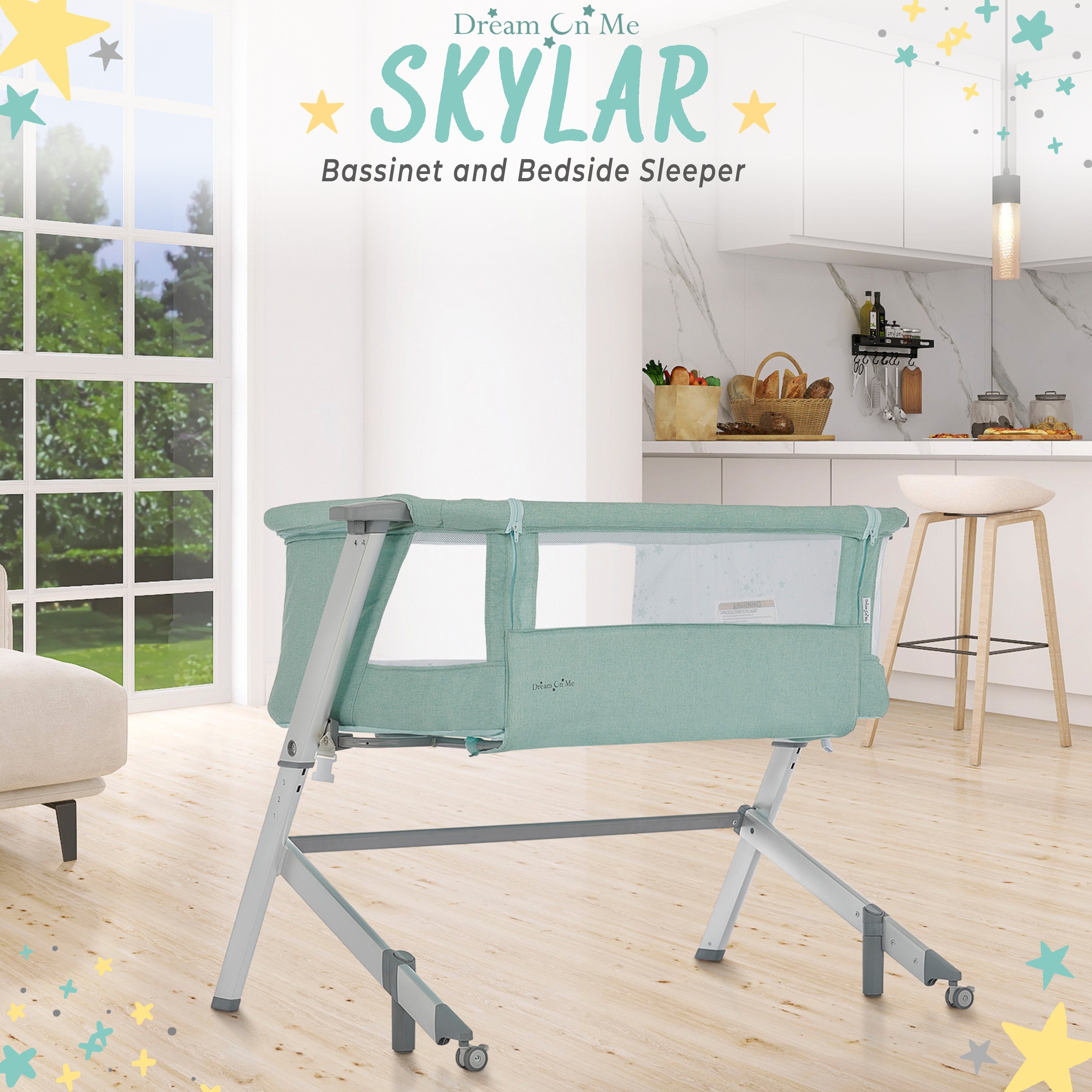 Dream On Me Skylar Bassinet And Bedside Sleeper