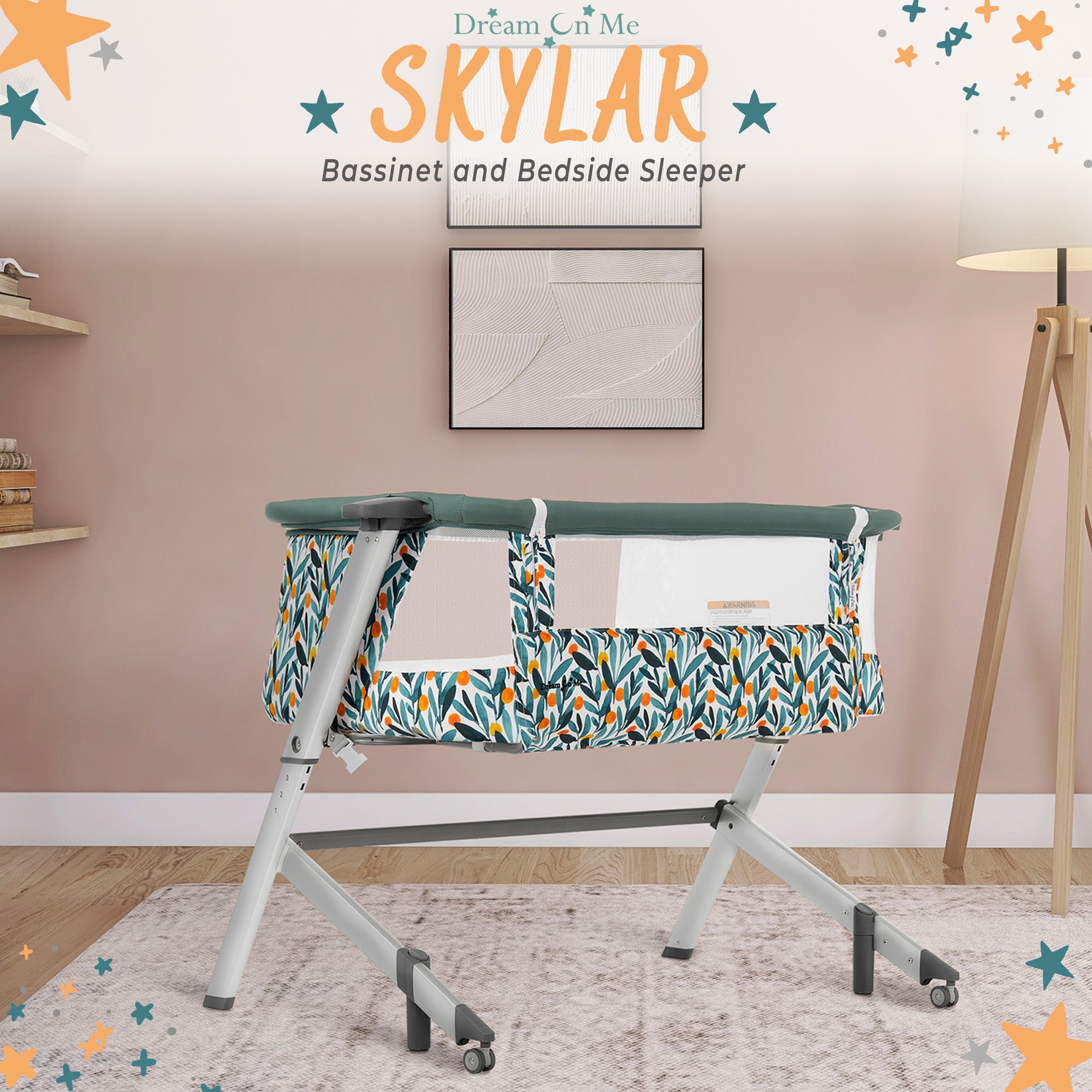 Dream On Me Skylar Bassinet And Bedside Sleeper