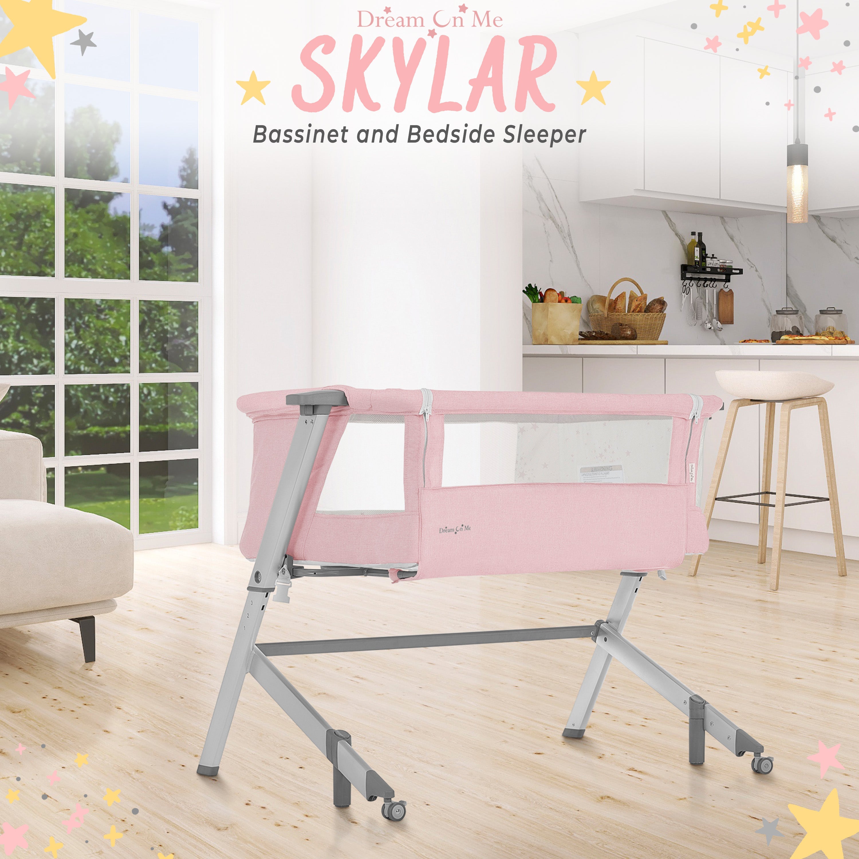 Dream On Me Skylar Bassinet And Bedside Sleeper