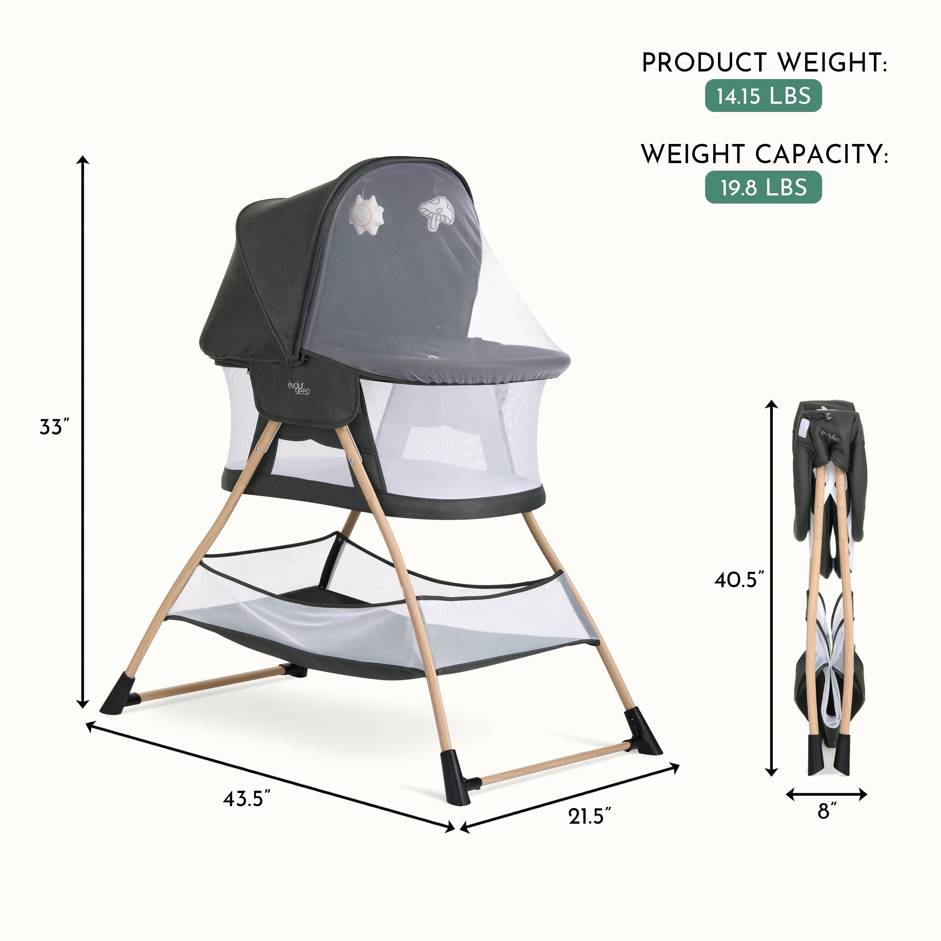Evolur Cozy Dreamer Bassinet