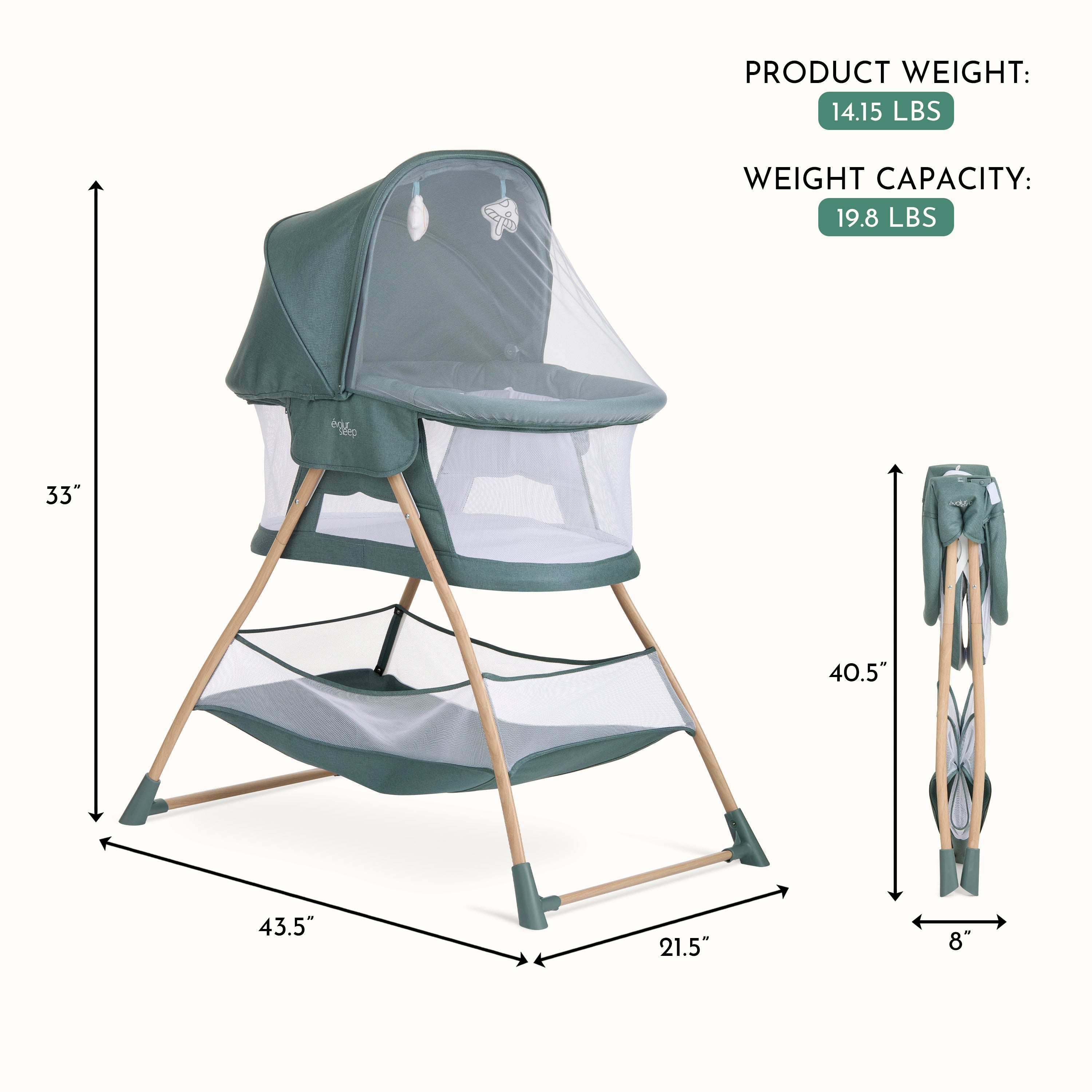 Evolur Cozy Dreamer Bassinet