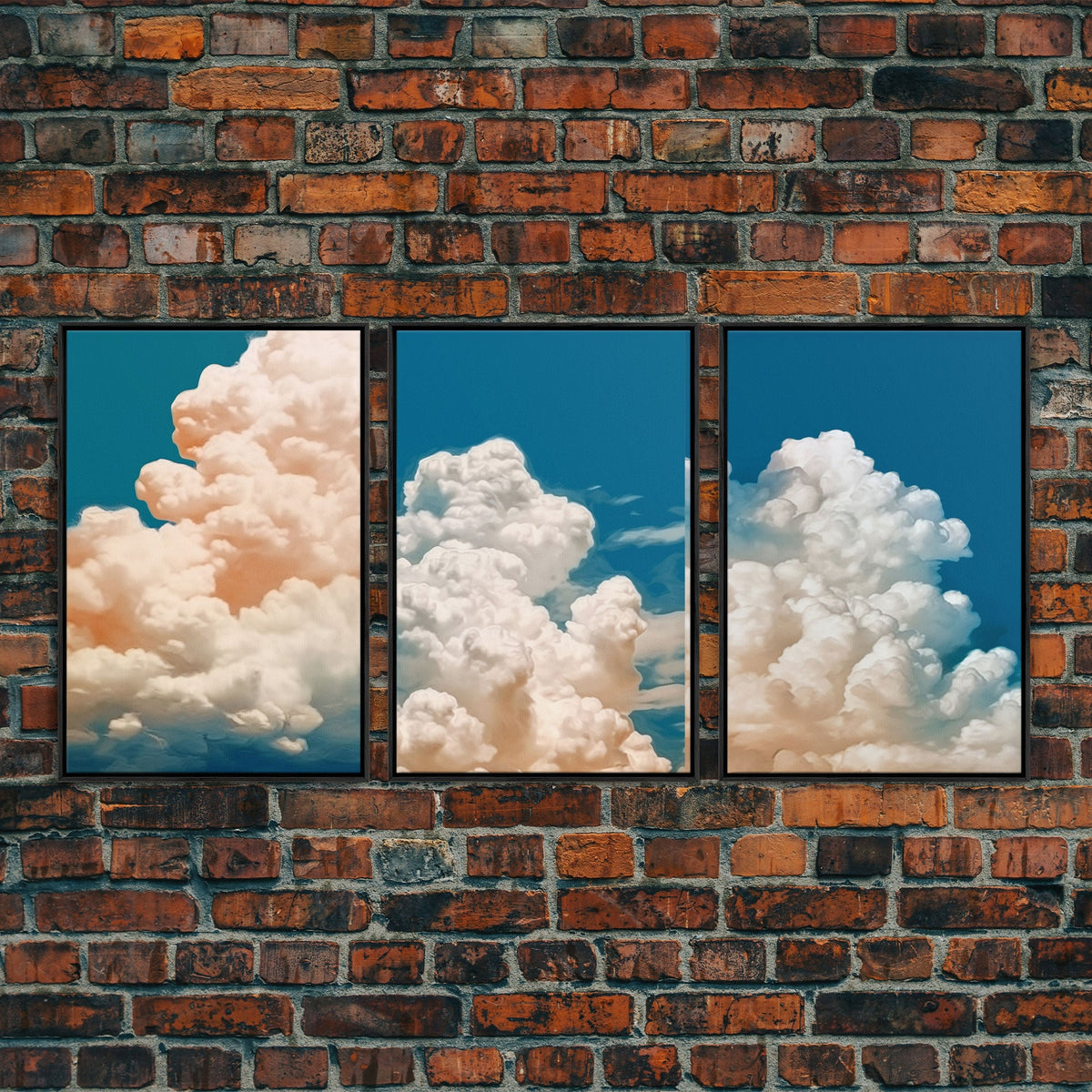 Cloud Wall Art Triptych 3 Piece Set