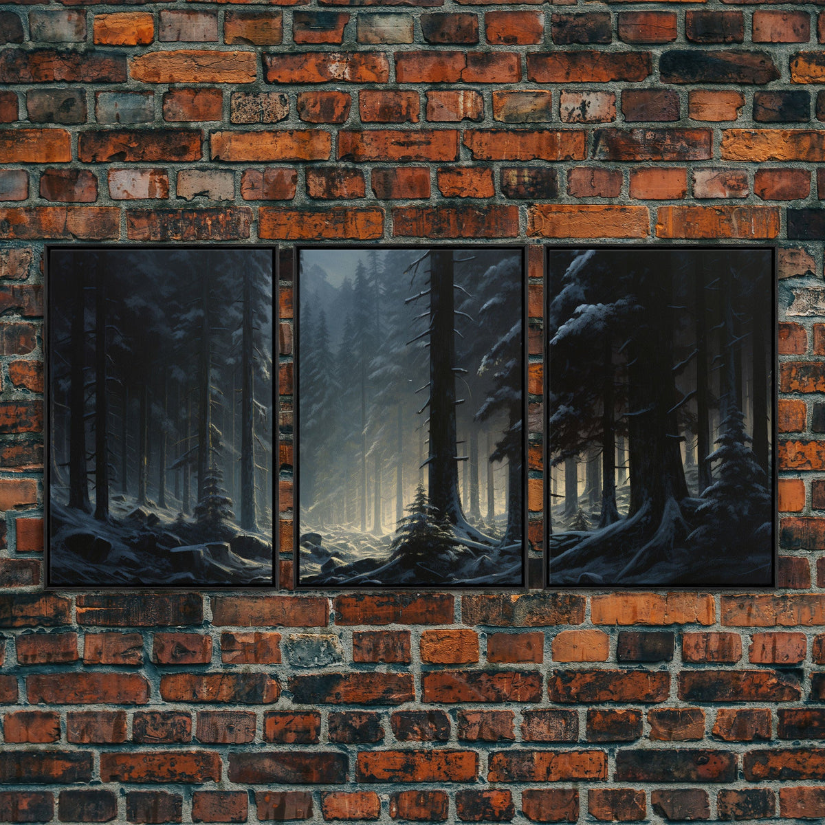 Framed Canvas Print, Wall Art Set of 3