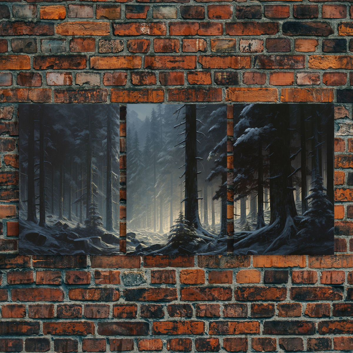 Framed Canvas Print, Wall Art Set of 3