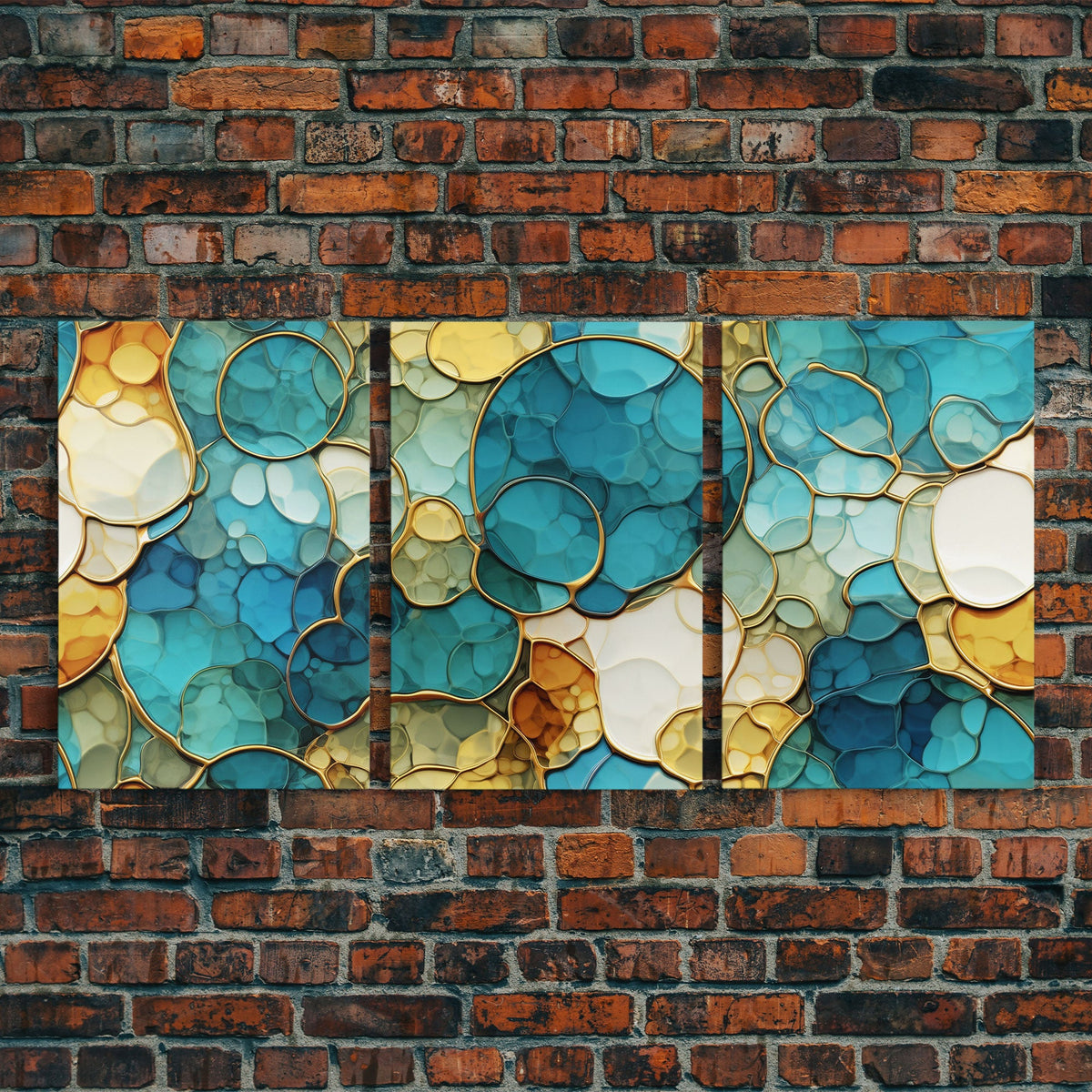 Abstract Art Print, Canvas Print, 3 Piece Wall Art