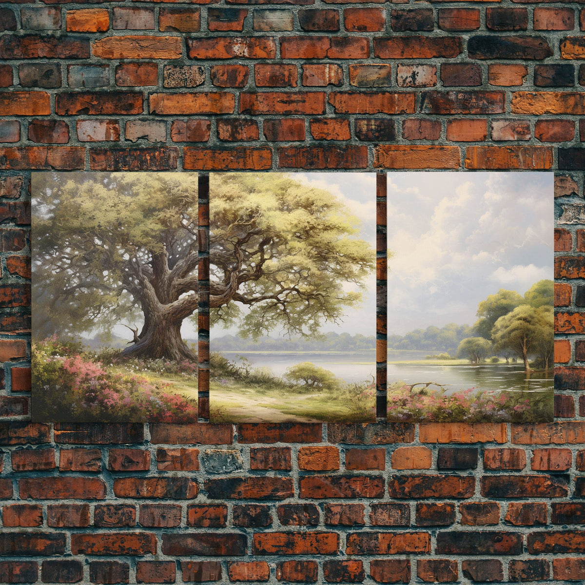Lake Wall Art, Canvas Print, 3 Piece Wall Art