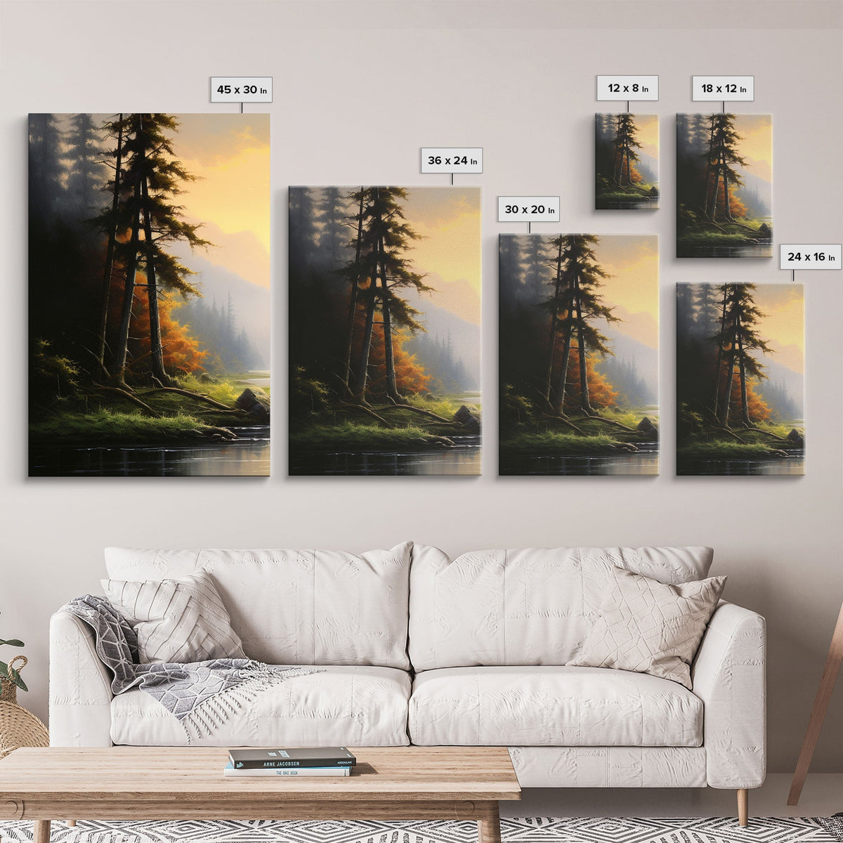 Forest Wall Art, Canvas Print, 3 Piece Wall Art