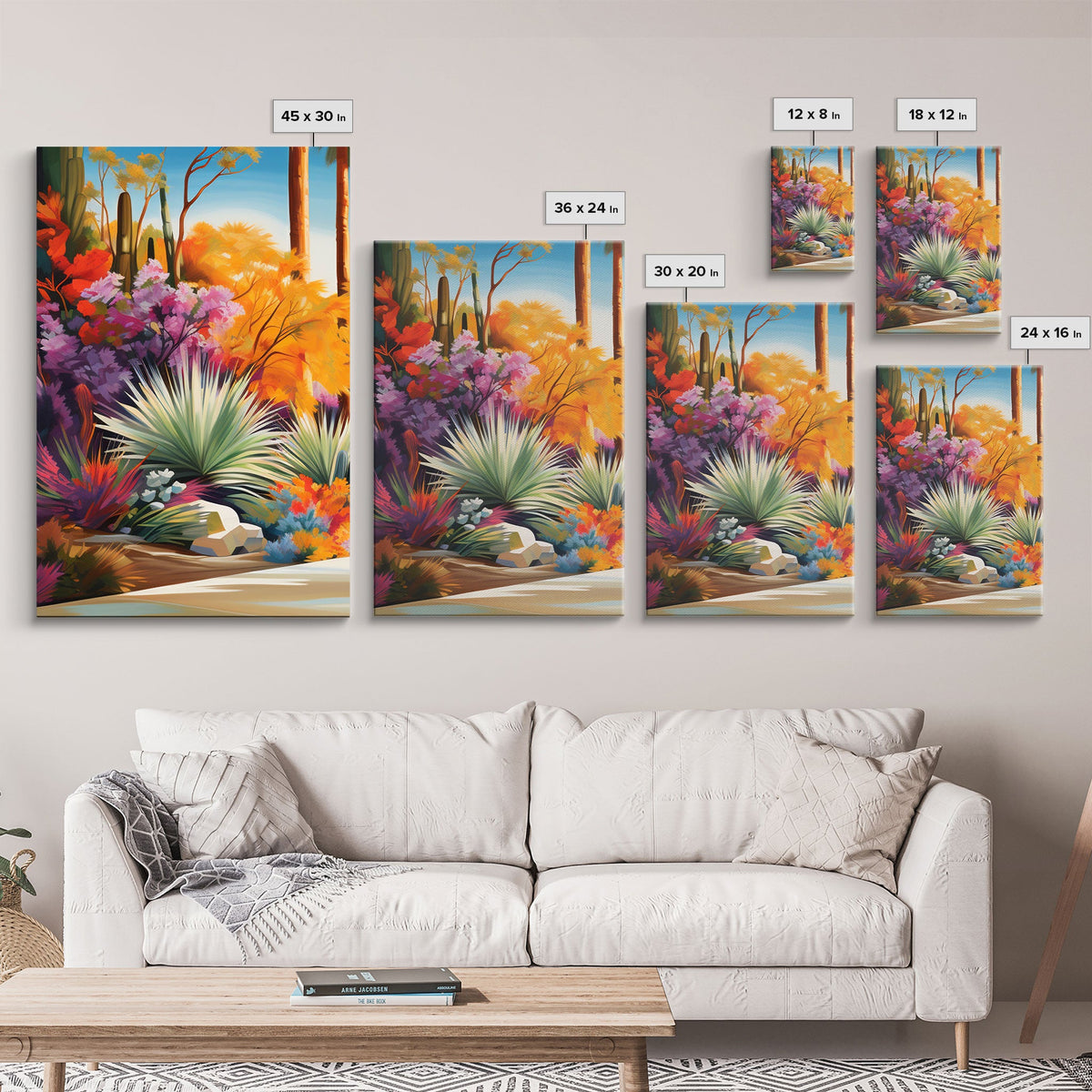 Palm Trees Art, Canvas Print, 3 Piece Wall Art