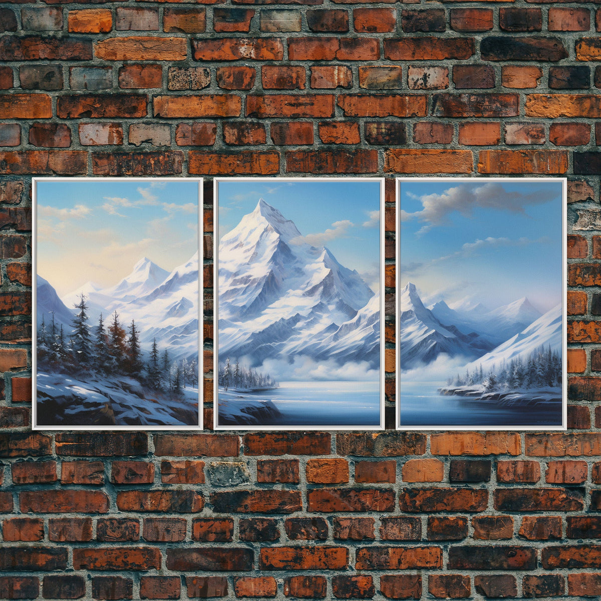 Winter Landscape, Canvas Print, 3 Piece Wall Art