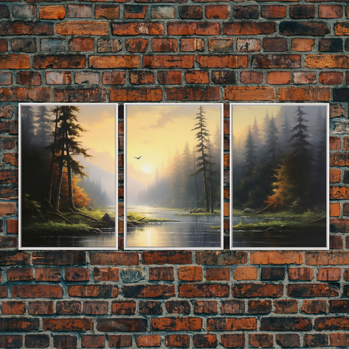 Forest Wall Art, Canvas Print, 3 Piece Wall Art