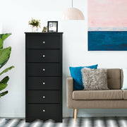 6 Drawers Chest Dresser - Black