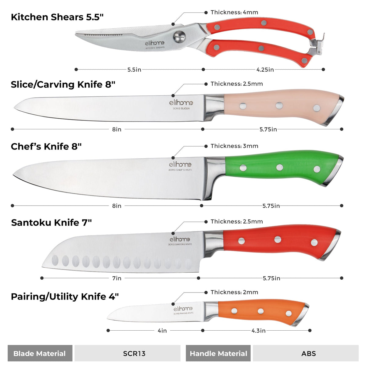 9 Piece CuttingWise Cutting Boards + Knife Set