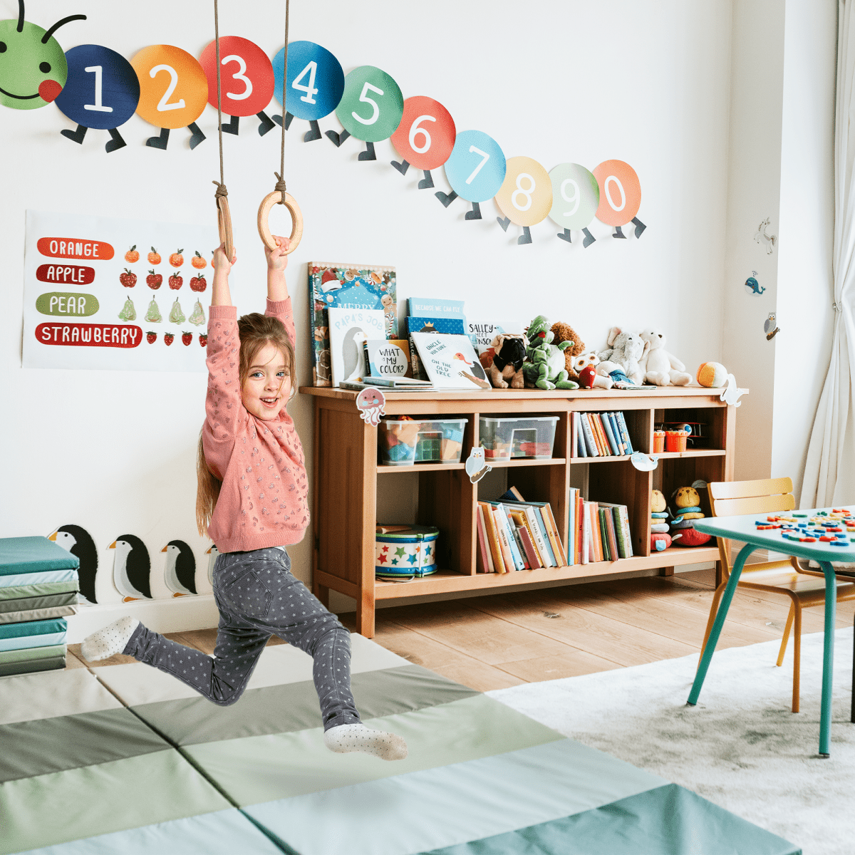 3-in-1 Swing & Climbing Set: Rope Ladder, Gym Rings & Disc Swing