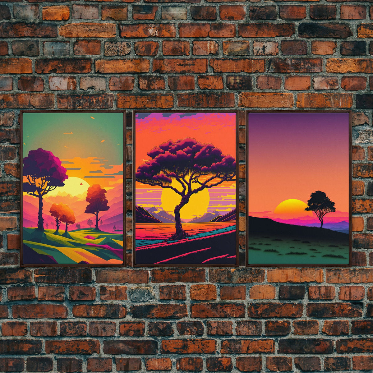 Triptych 3 Panel Wall Art, Framed Canvas Prints