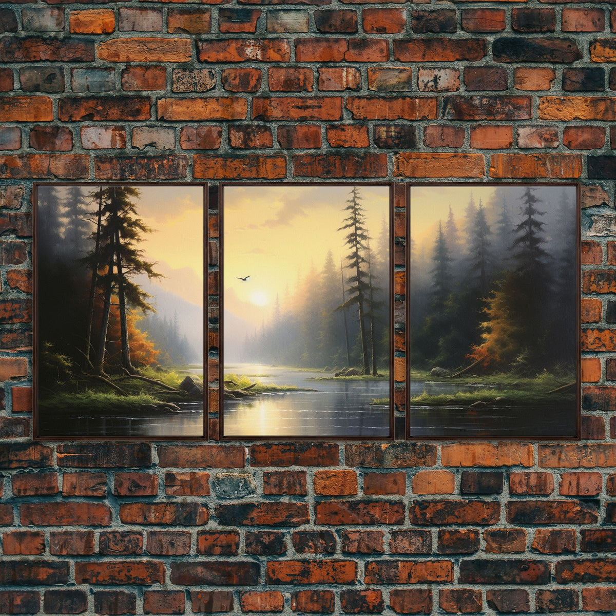 Forest Wall Art, Canvas Print, 3 Piece Wall Art