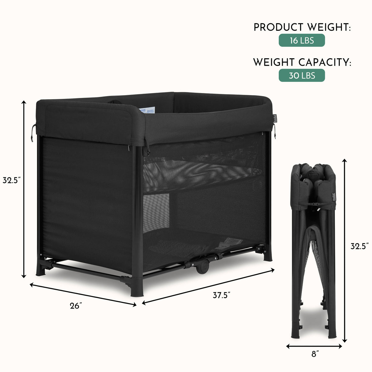 Evolur Zane Portable On The Go Instant Fold Baby Playard