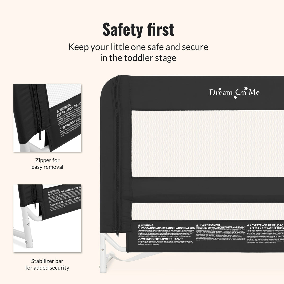 Dream On Me Mesh Security Bed Rail