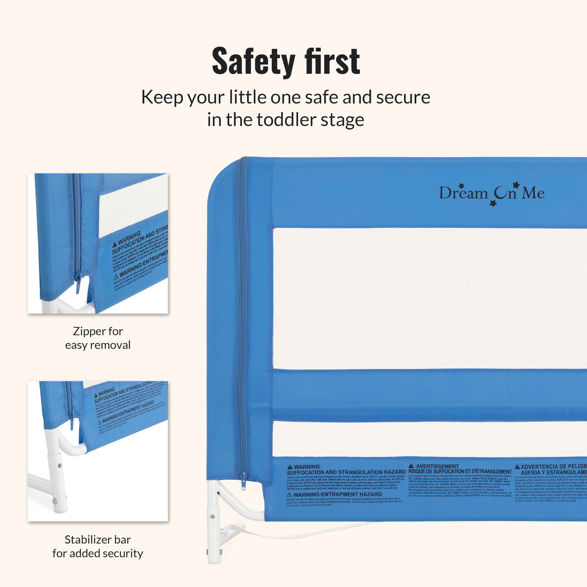 Dream On Me Mesh Security Bed Rail