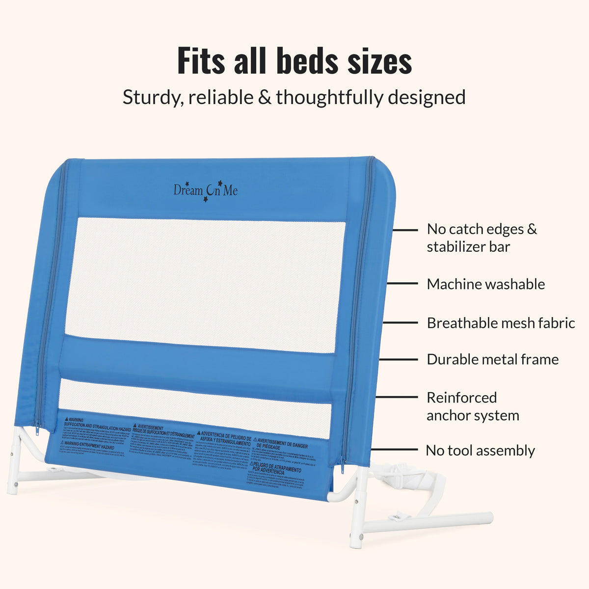 Dream On Me Mesh Security Bed Rail
