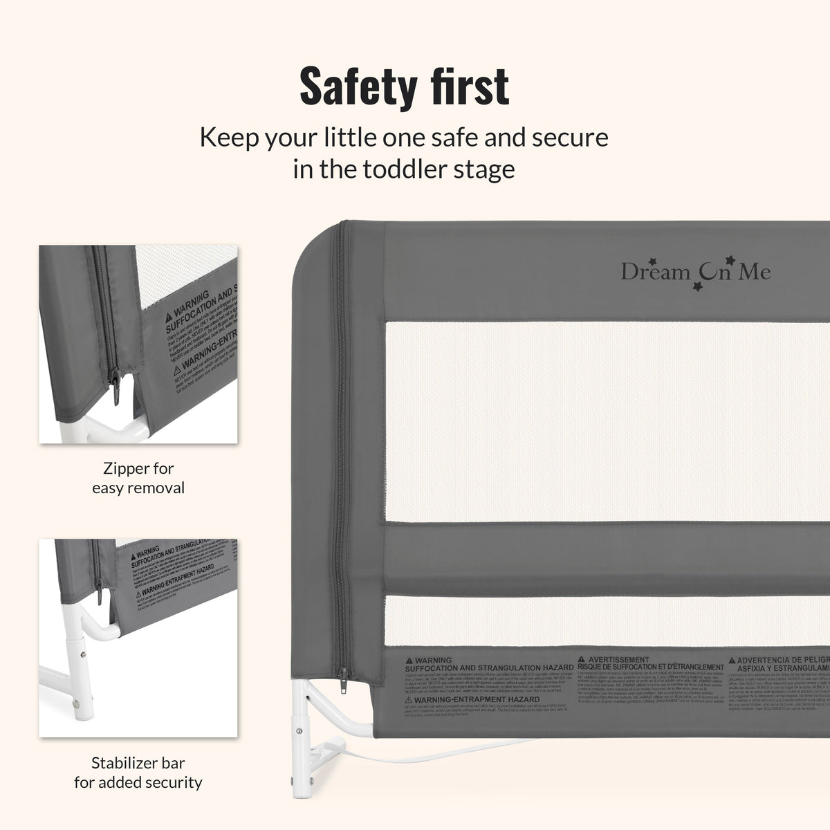 Dream On Me Mesh Security Bed Rail