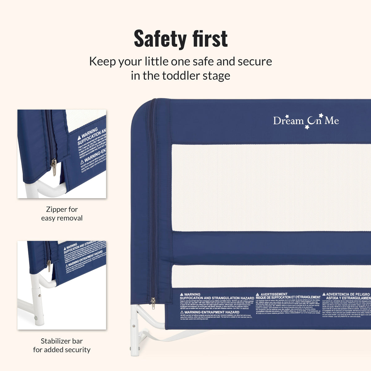 Dream On Me Mesh Security Bed Rail