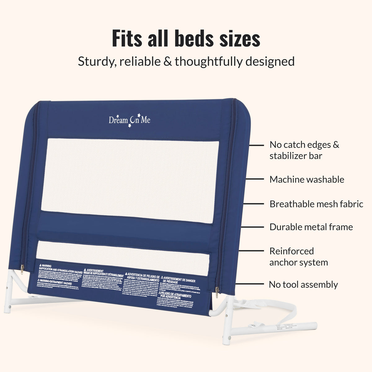Dream On Me Mesh Security Bed Rail