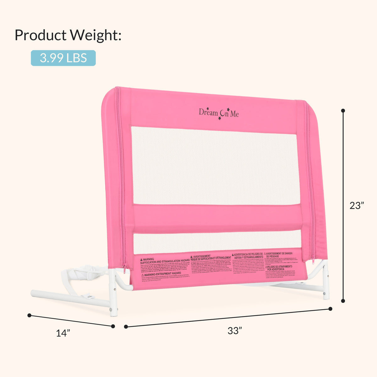 Dream On Me Mesh Security Bed Rail