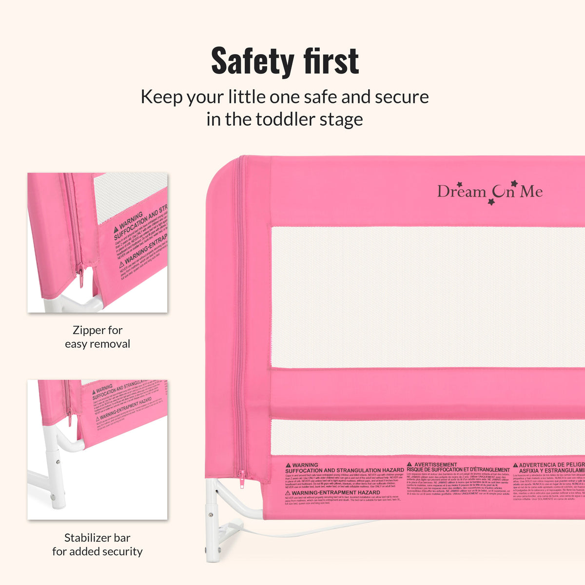 Dream On Me Mesh Security Bed Rail