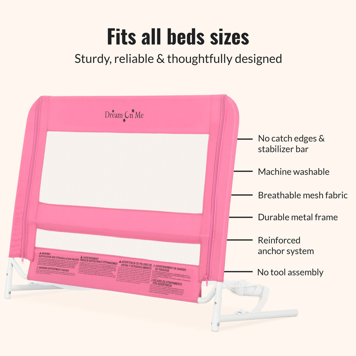 Dream On Me Mesh Security Bed Rail