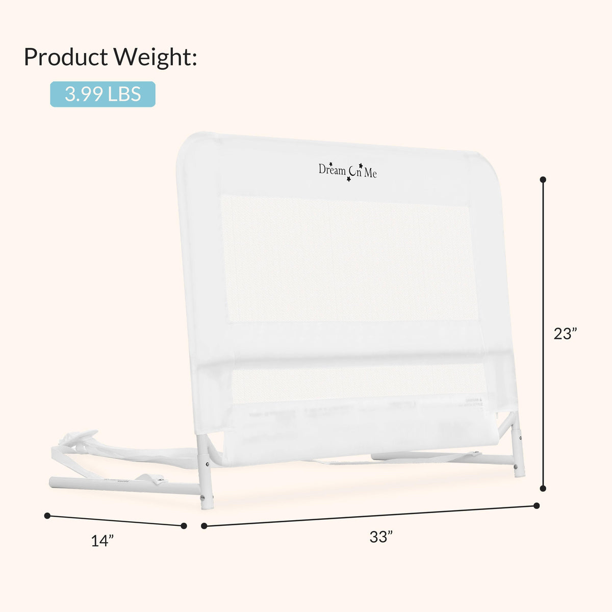Dream On Me Mesh Security Bed Rail