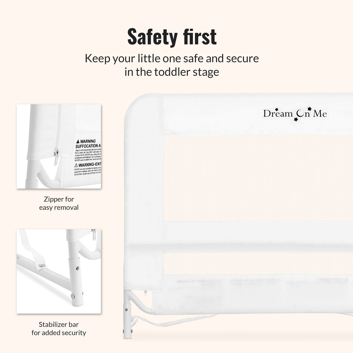 Dream On Me Mesh Security Bed Rail