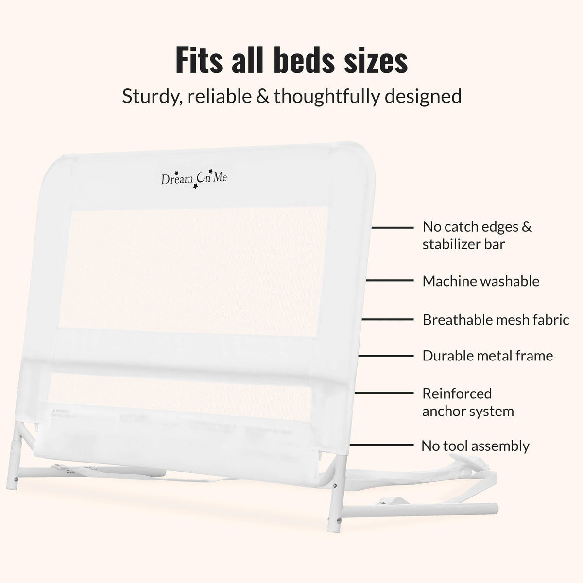Dream On Me Mesh Security Bed Rail