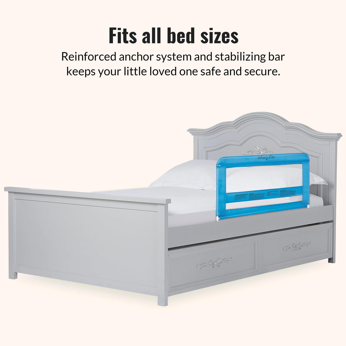 Dream On Me Lilibet Twin/Full/Queen Mesh Safety Bed Rail Single Pack