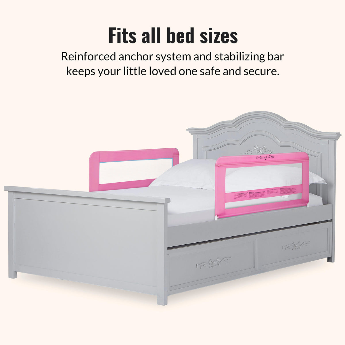 Dream On Me Lilibet Twin/Full/Queen Mesh Safety Bed Rails