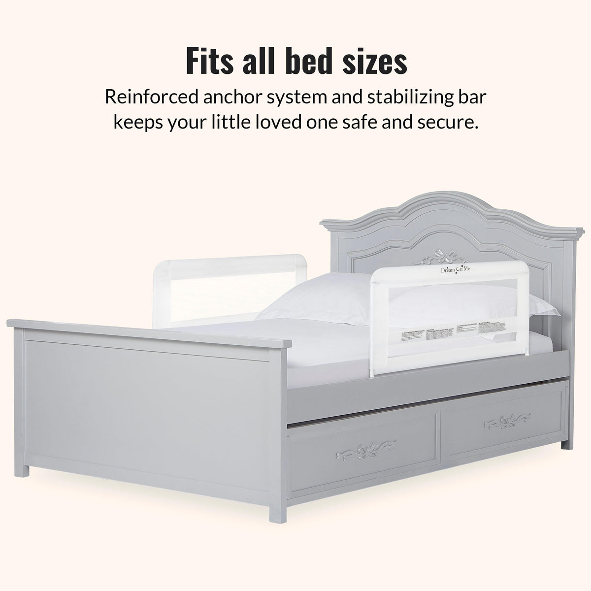 Dream On Me Lilibet Twin/Full/Queen Mesh Safety Bed Rails