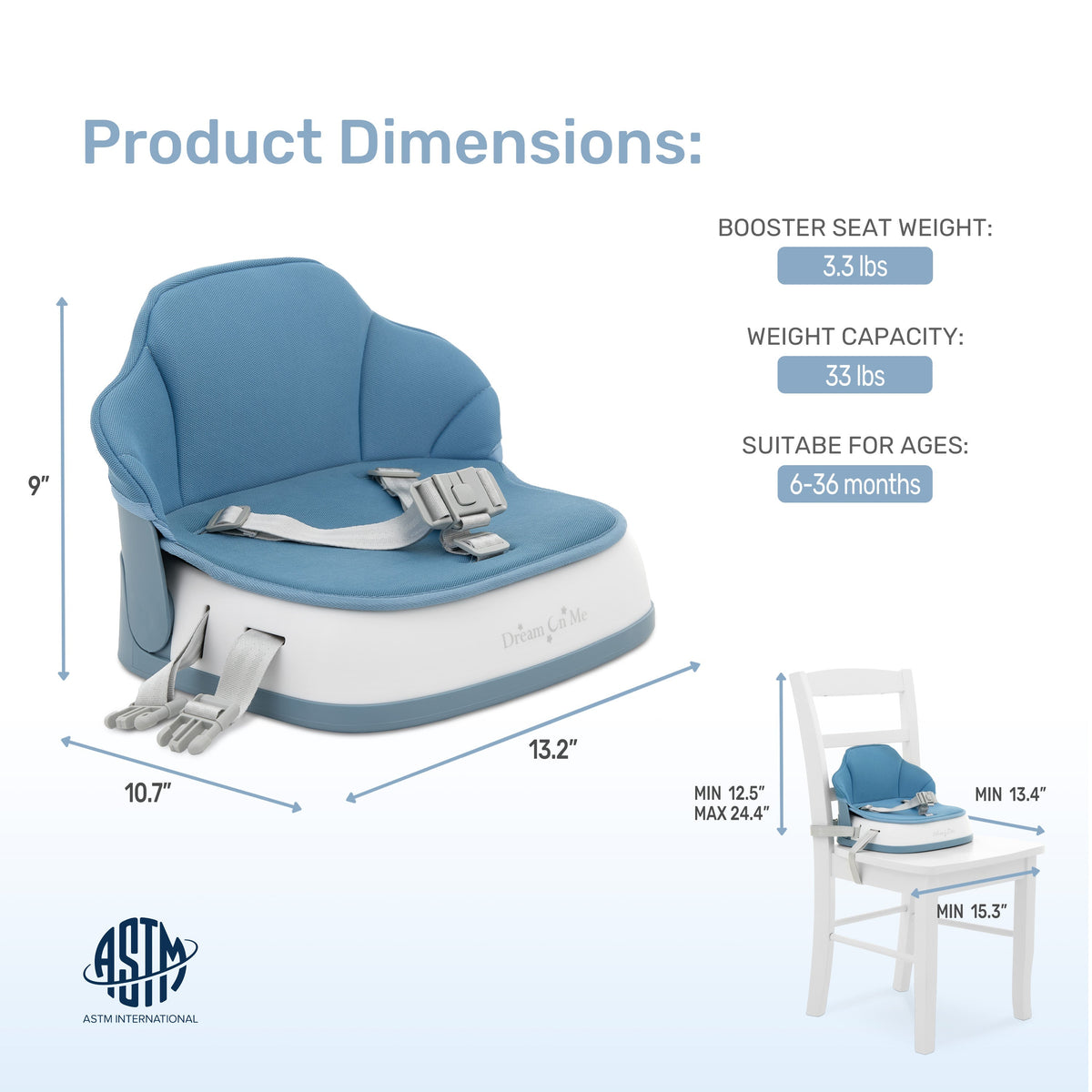 Dream On Me Cozy Pod Booster Seat with Removable Cover