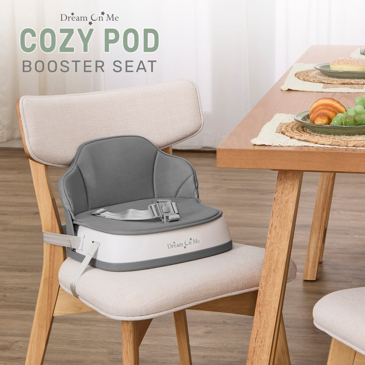 Dream On Me Cozy Pod Booster Seat with Removable Cover