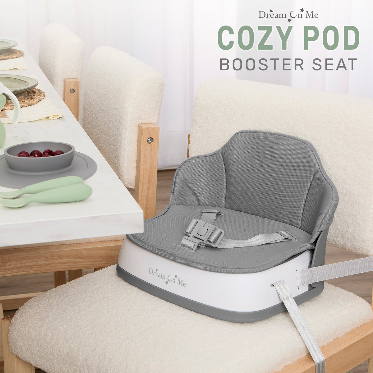 Dream On Me Cozy Pod Booster Seat with Removable Cover