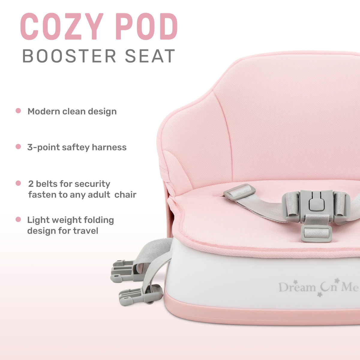 Dream On Me Cozy Pod Booster Seat with Removable Cover