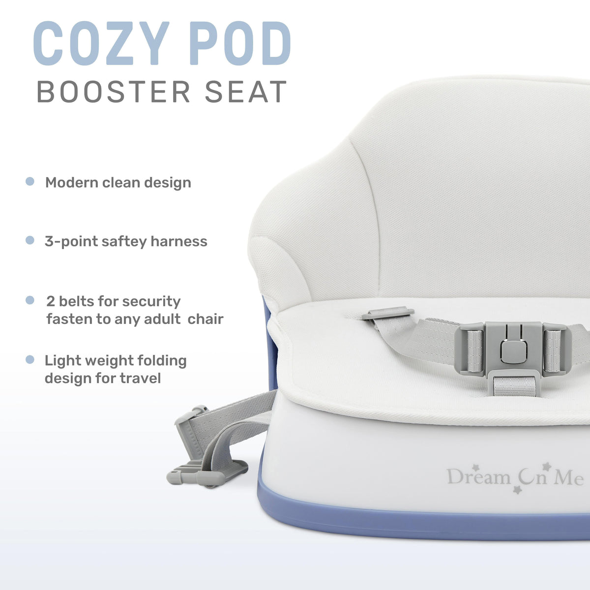 Dream On Me Cozy Pod Booster Seat with Removable Cover