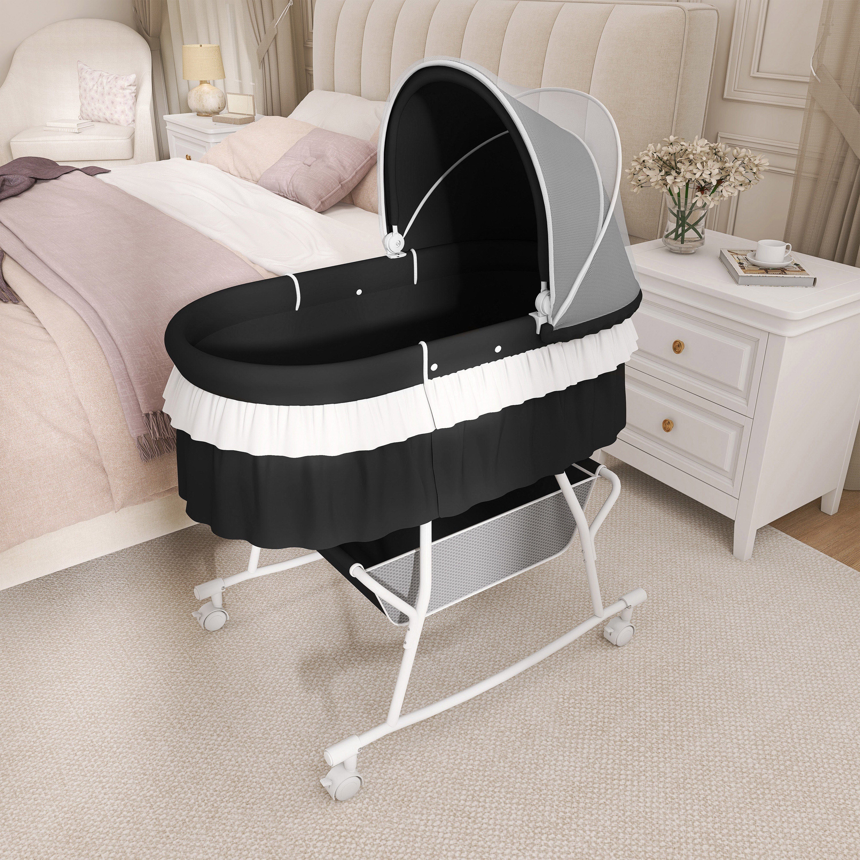 Dream On Me Lacy Portable 2-In-1 Bassinet