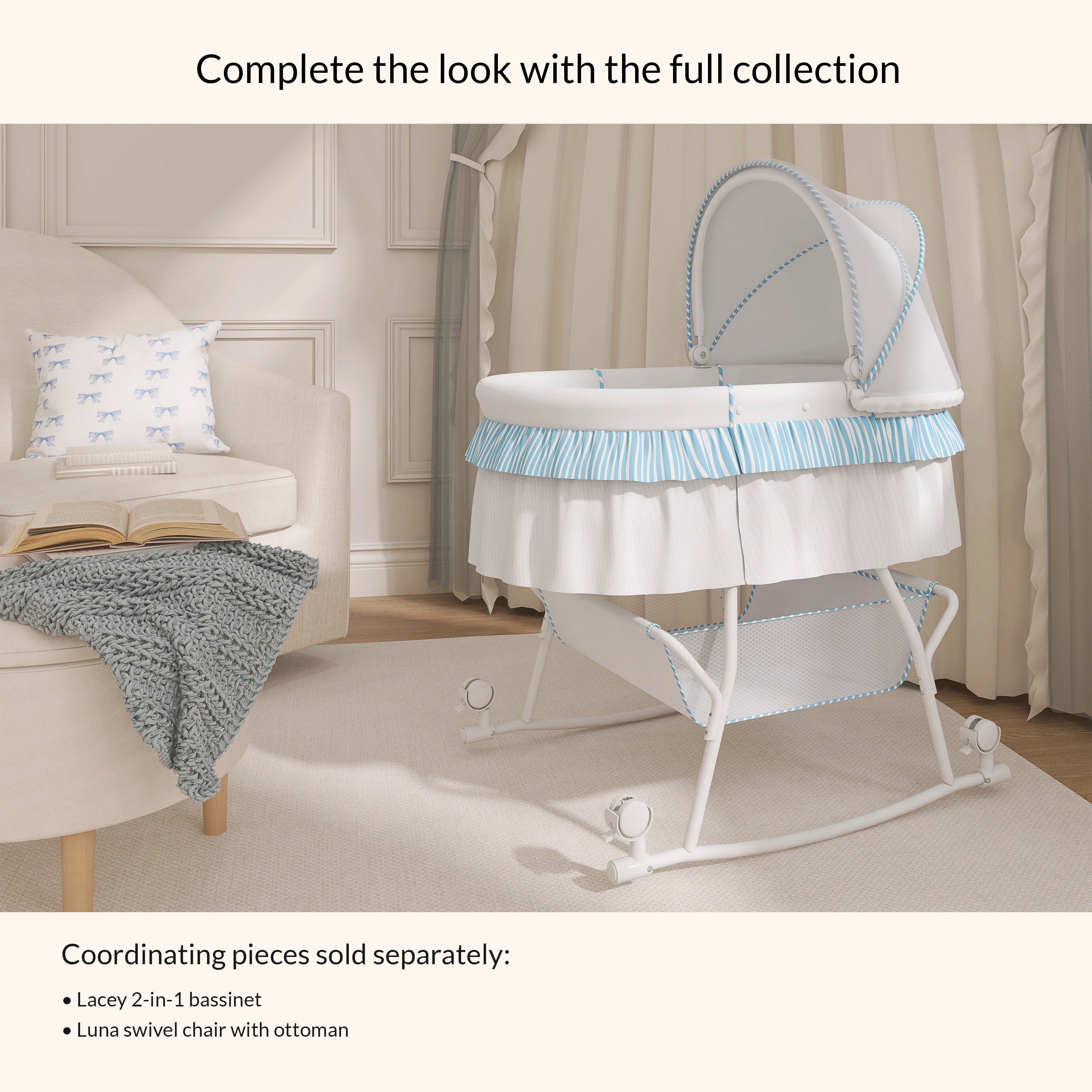 Dream On Me Lacy Portable 2-In-1 Bassinet
