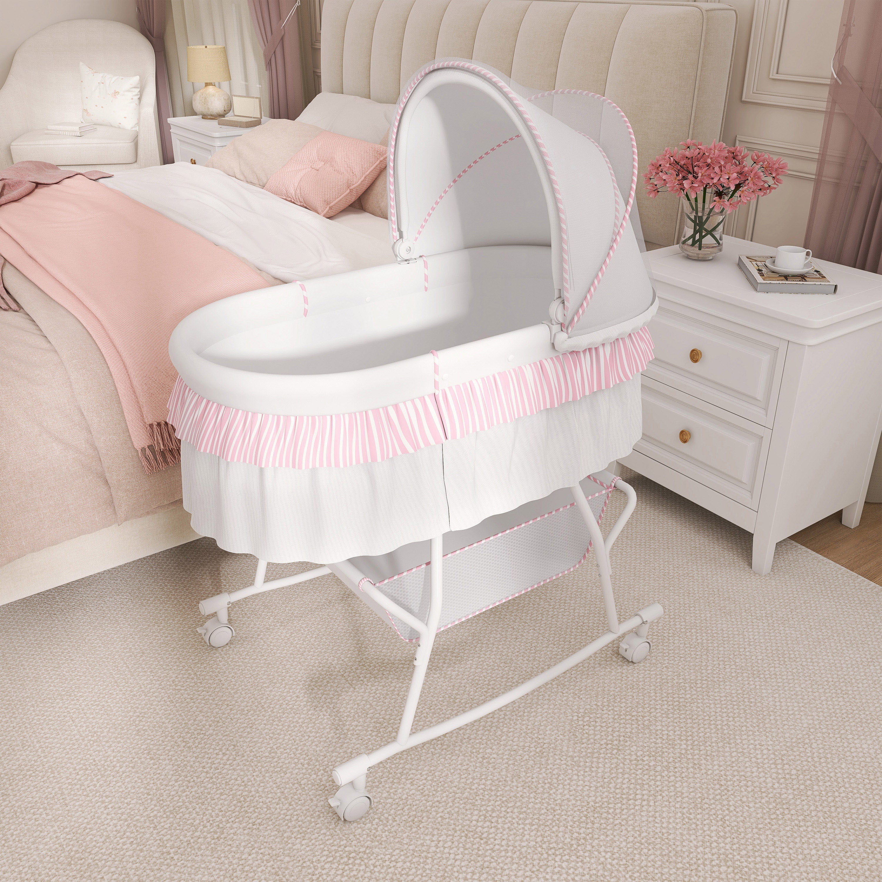 Dream On Me Lacy Portable 2-In-1 Bassinet