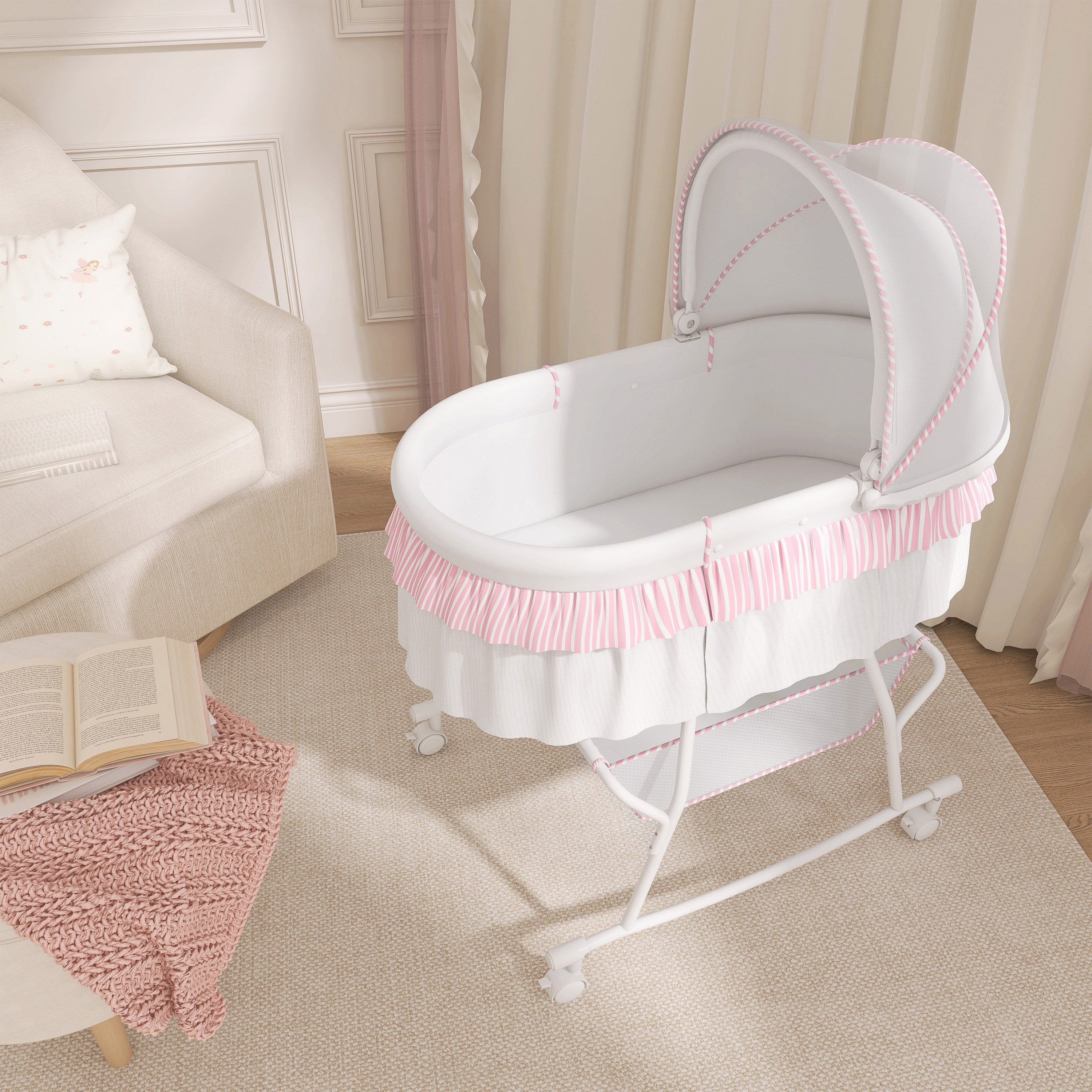 Dream On Me Lacy Portable 2-In-1 Bassinet