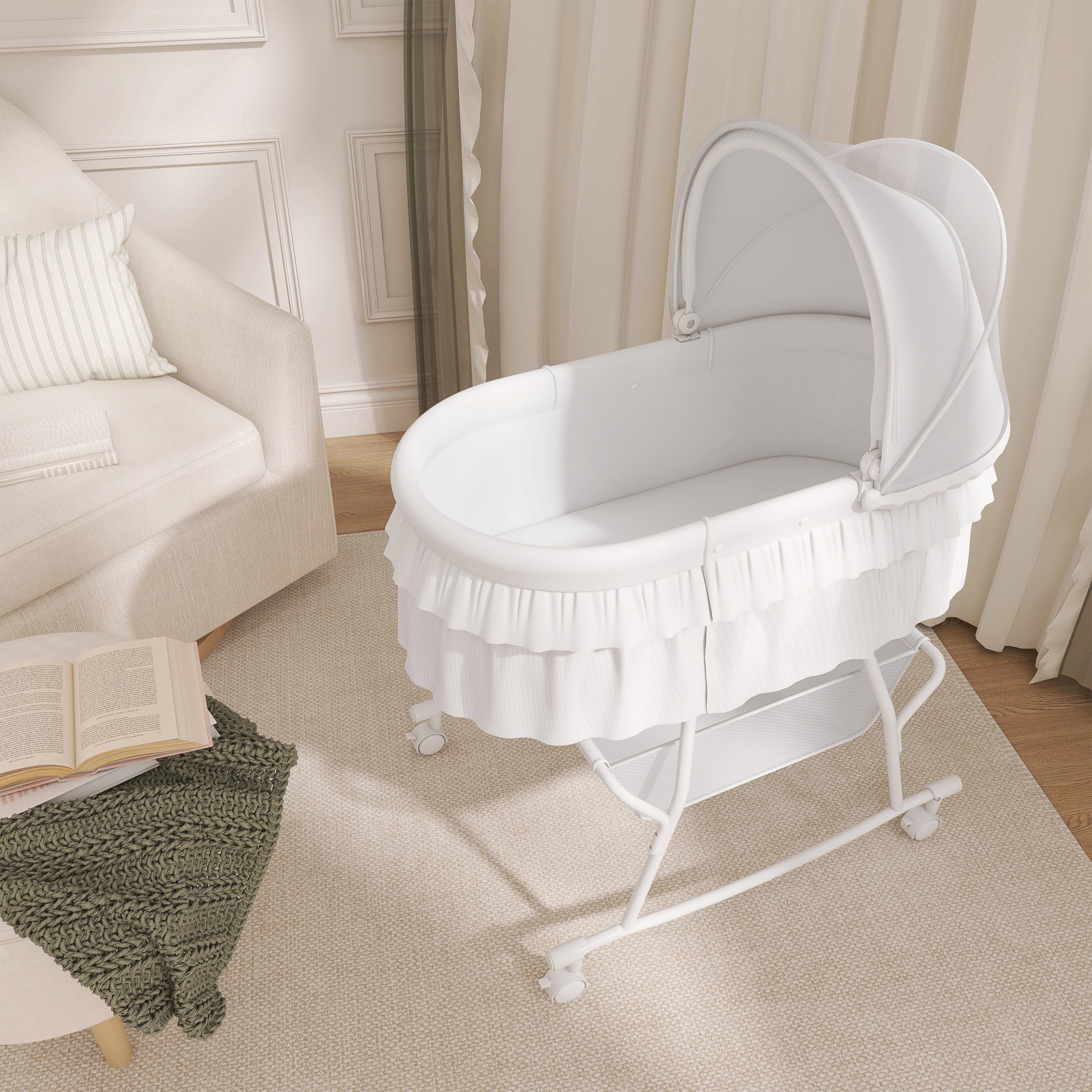 Dream On Me Lacy Portable 2-In-1 Bassinet