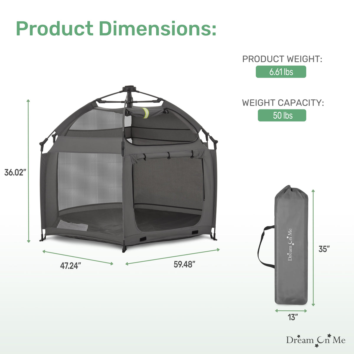 Dream On Me Pop Up Children Playpen with Canopy