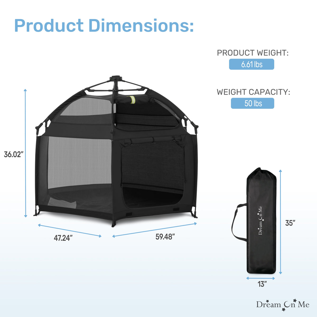 Dream On Me Pop Up Children Playpen with Canopy