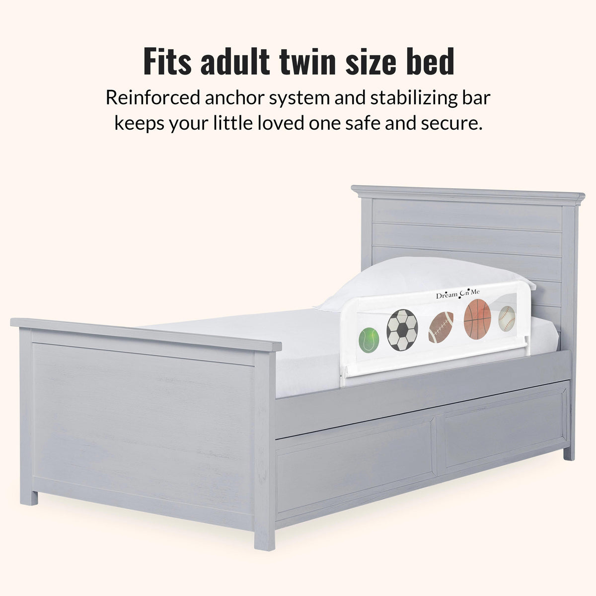 Dream On Me Adjustable Mesh Bed Rail