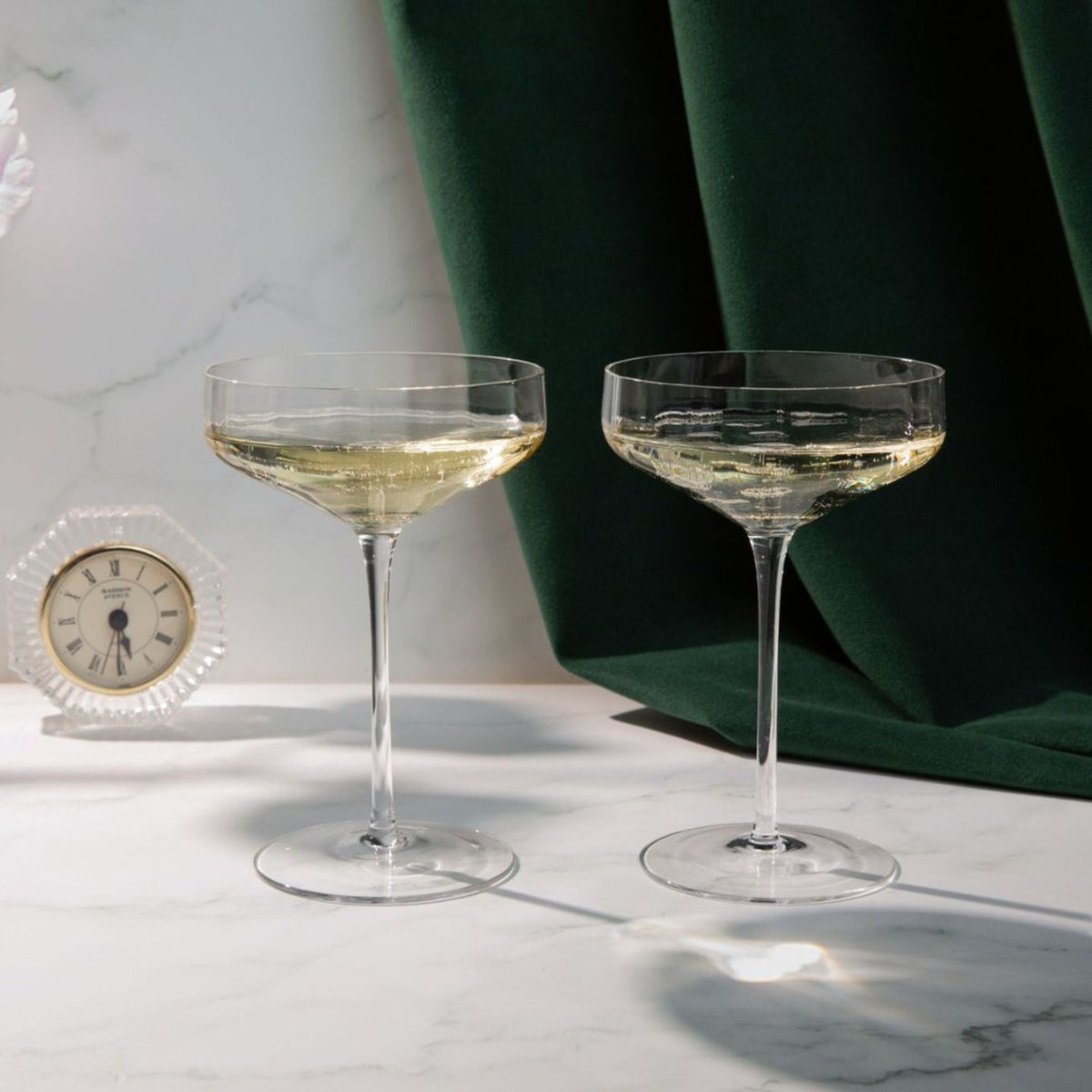 Angled Coupe Glasses